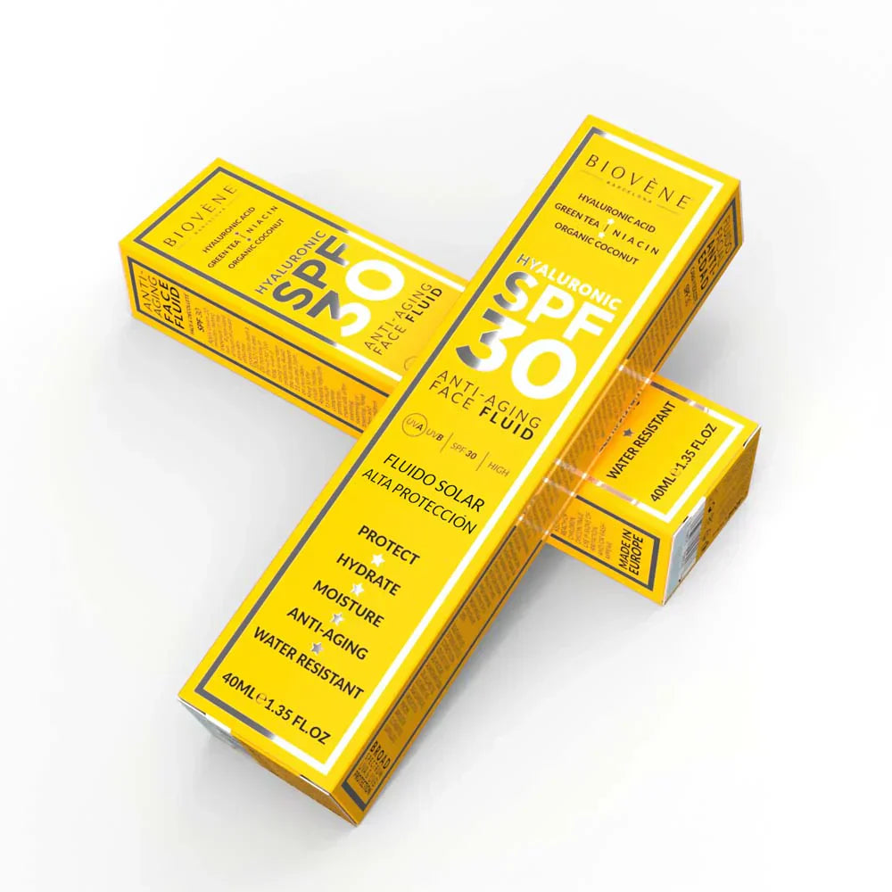 Moisturizing facial sunscreen SPF 30 with anti-aging hyaluronic acid - 40 ml