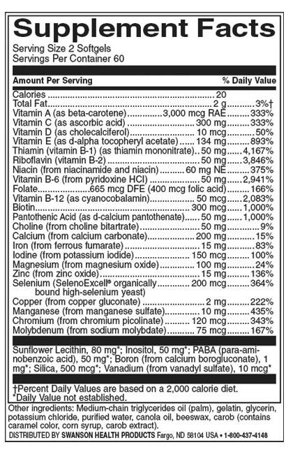 Highly Effective Multi Softgel Capsules 120 Gel capsules