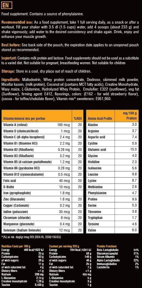 Švedijos papildai Masinis masinis padidėjimas 3,50 kg