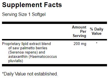 Saw Palmetto / Astaxanthin Prostate Complex 60 Gel capsules