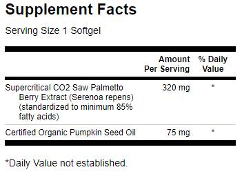 Saw Palmetto - Maximum Strength 320 mg 60 Gel capsules