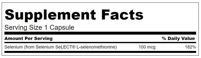 Selenium 100 mcg (l -selenomethionine) - 200 capsules