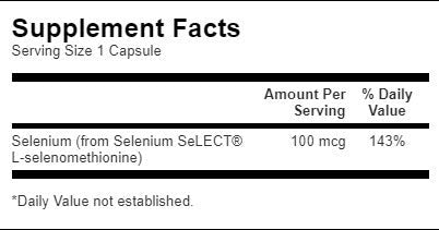 Selenium 100 mcg (L-Selenomethionine) - 300 capsules
