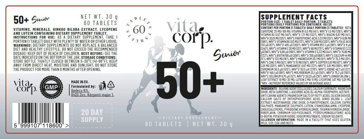 Senior 50+ multivitamine - 60 tabletten