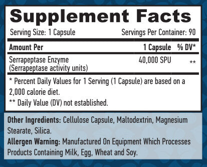 Serrapeptase / 40000 SPU / 90 VCAPS