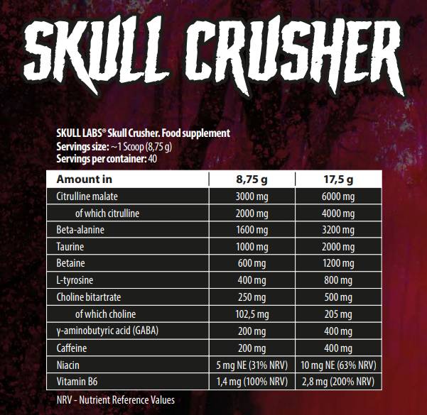 Schädel Crusher Pre -Workout - 350 Gramm