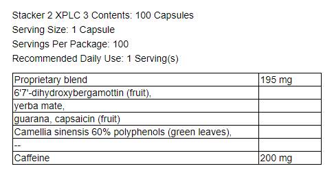 Stacker3 XPLC NEW - 100 capsules