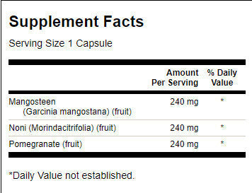Super Fruit Complex | Mangosteen, Pomegranate, Noni - 90 capsules