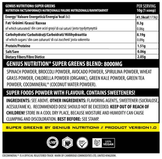 Super Gréng | 100% natierlechen 9 Super Zousaz 300 Gramm