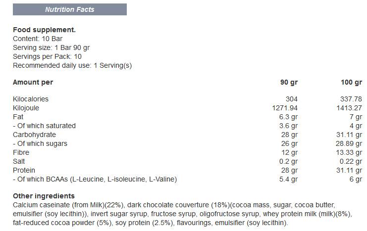 Super Mass Gainer Bar - 10 x 90 gramos