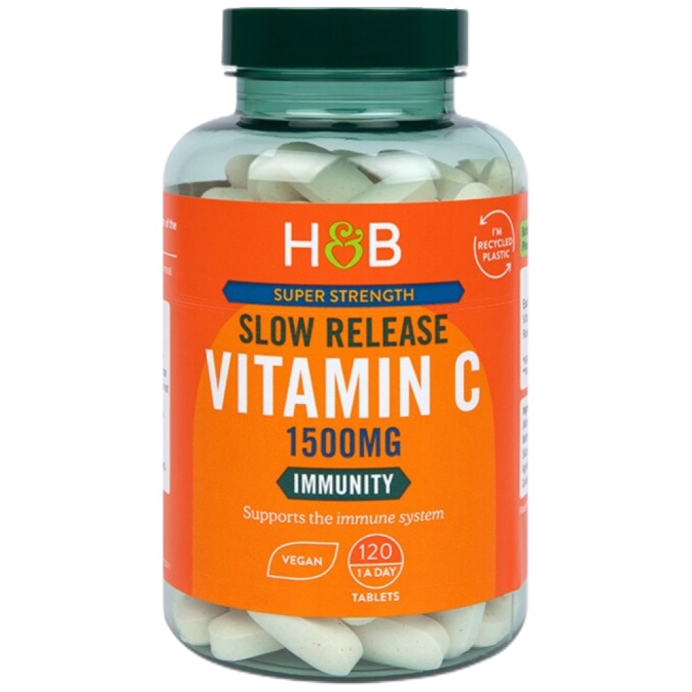 Super Strength Langzame vrijgave Vitamine C 1500 mg - 120 tabletten