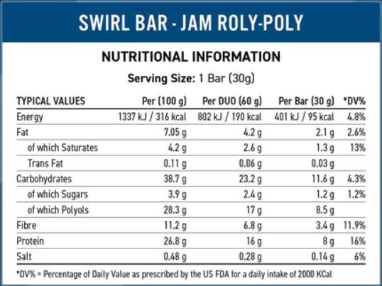 Swirl | Duo Protein Bar - 12 x 60 gramů