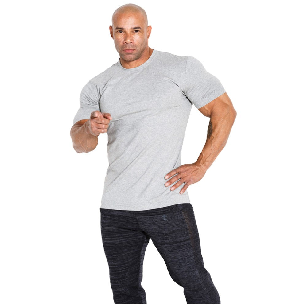Camiseta para hombres con mangas cortas/camiseta 03 LM Classic-Gray Light
