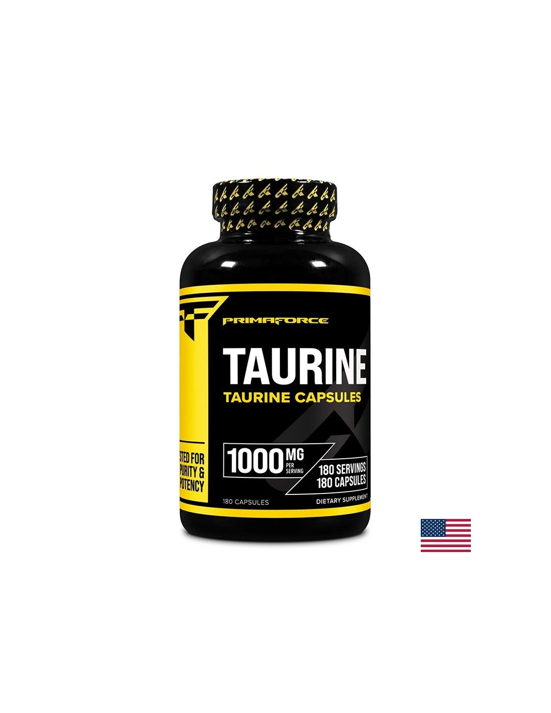 Raumenų funkcija ir ištvermė - taurinas (taurinas), 1000 mg x 180 kapsulės