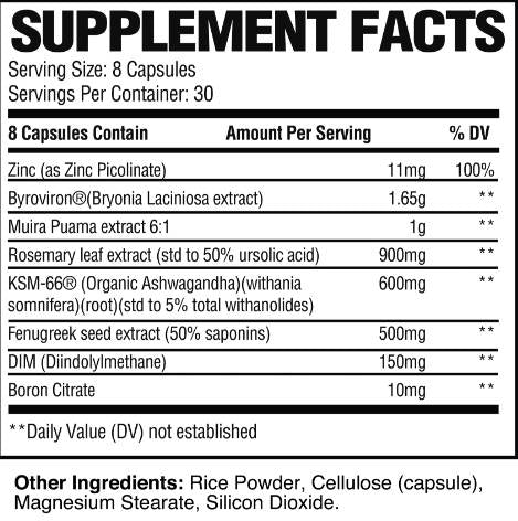 Test | with Muira Puama & KSM-66 Ashwagandha - 240 capsules