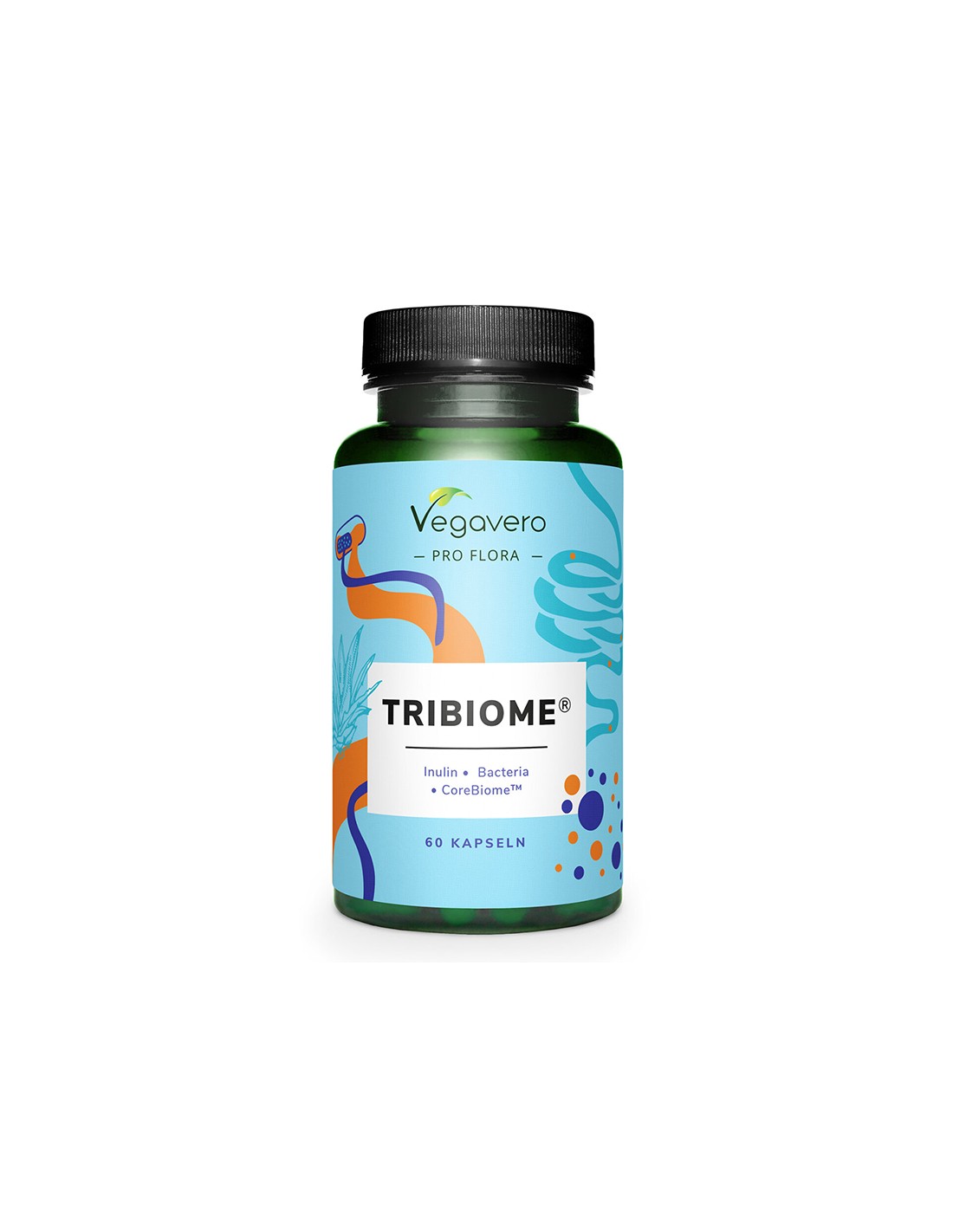 Inulinas + probiotinis tribniome® - 10 milijardų aktyvių probiotikų, 60 kapsulių