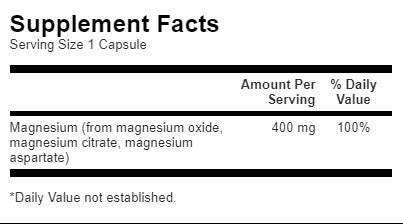 Triple Magnesium Complex 400 mg - 100 capsules
