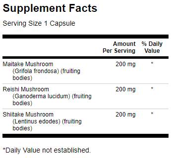 Komplex trojitý houba 600 mg - 60 tobolek