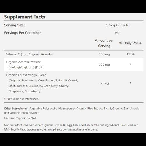 Tru-C | 100 mg Vitamin C from Acerola - 60 capsules