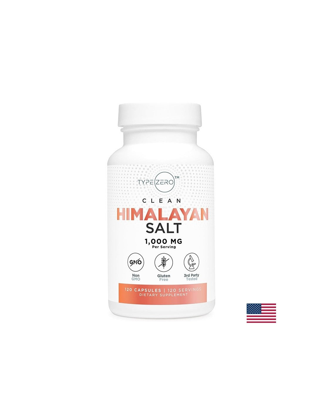 Balance de electrolitos - sodio (sal de roca rosa rosada del Himalaya) tipozero ™, 320 mg