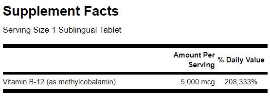 Ultra Vitamin B-12 High Absorption 60 Tablets