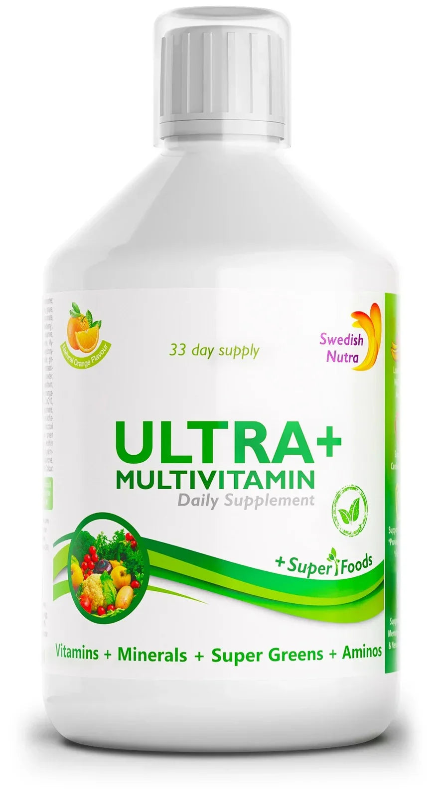 Ultra + - vitaminai + mineralai + žalias mišinys + kolagenas /500 ml /