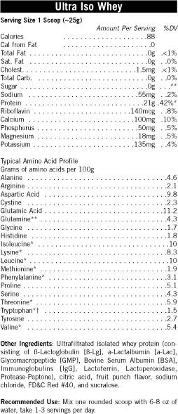 Ultra ISO Whey 908 grams