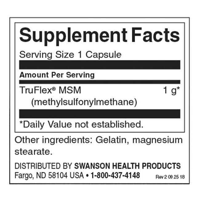 Ultra MSM 1000 mg - 240 kapsulės