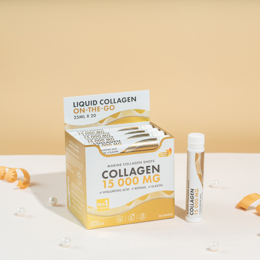 Fish Collagen 15,000 mg with Retinol, Elastin and Hyaluronic Acid - 20 x 25 ml - Nutra Best Europe