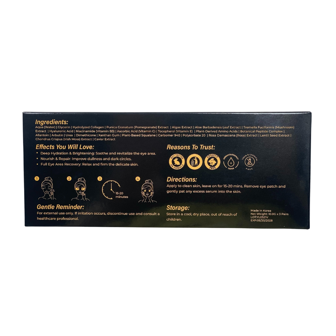 Kawior Polypeptyd Essence Eye Patch - Intensywna opieka kolagenowa i hydratacja (3 szt.)