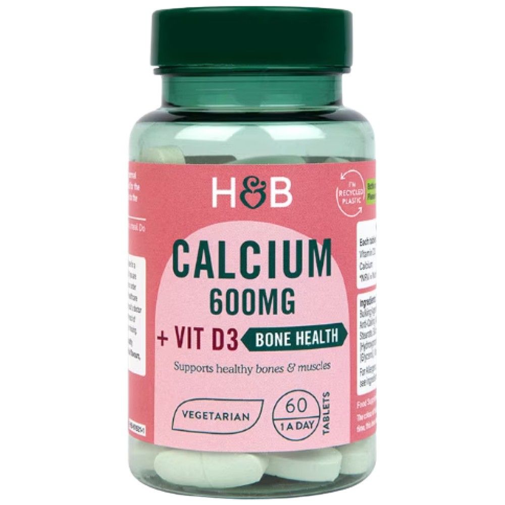 Calcium 600 mg + Vitamin D - 60 Tablets
