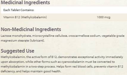 B12 metylokobalaminowa 1000 mcg - 210 podjęzykowych tabletek