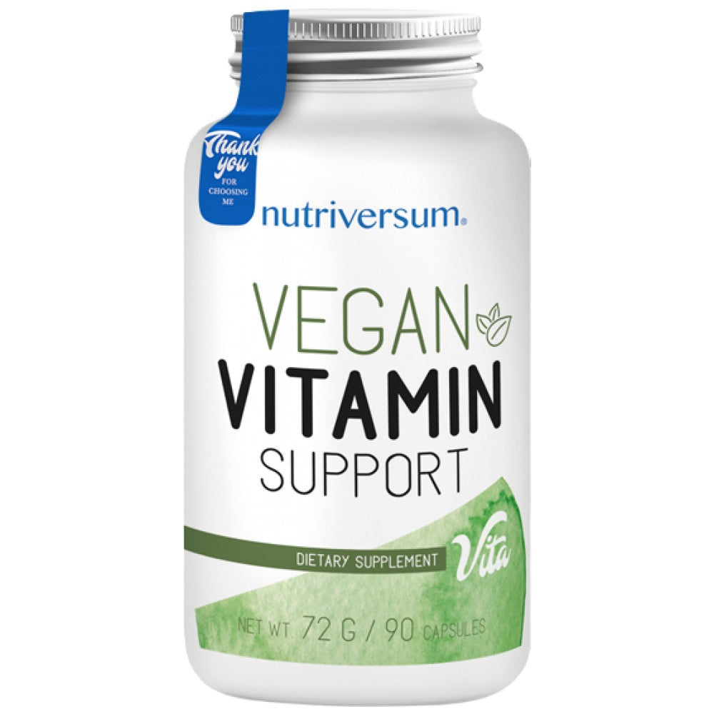 Soporte de vitaminas veganas | Multivitaminas y minerales para veganos 90 cápsulas