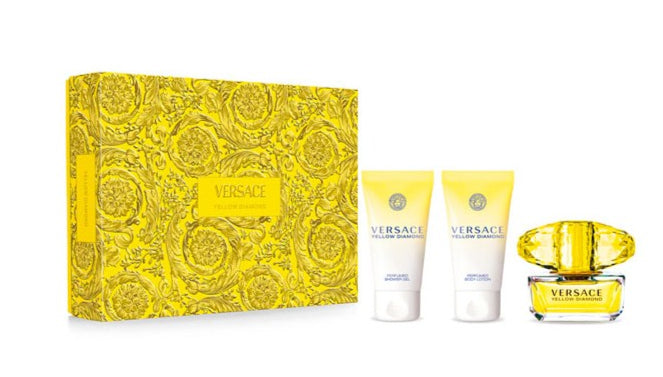 <tc>VERSACE</tc> Estuche de diamantes amarillos de 3 piezas