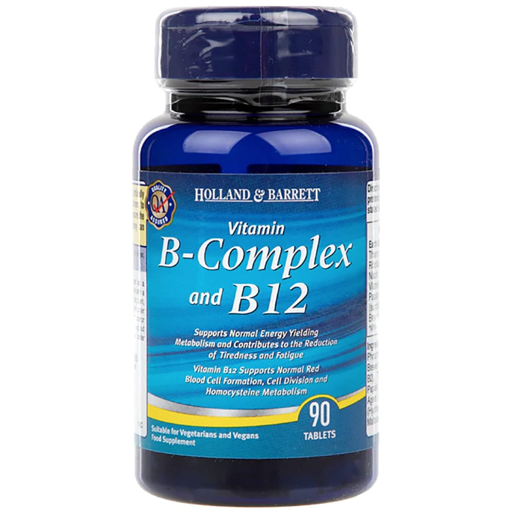 Vitamin B-Complex and B12 90 Tablets