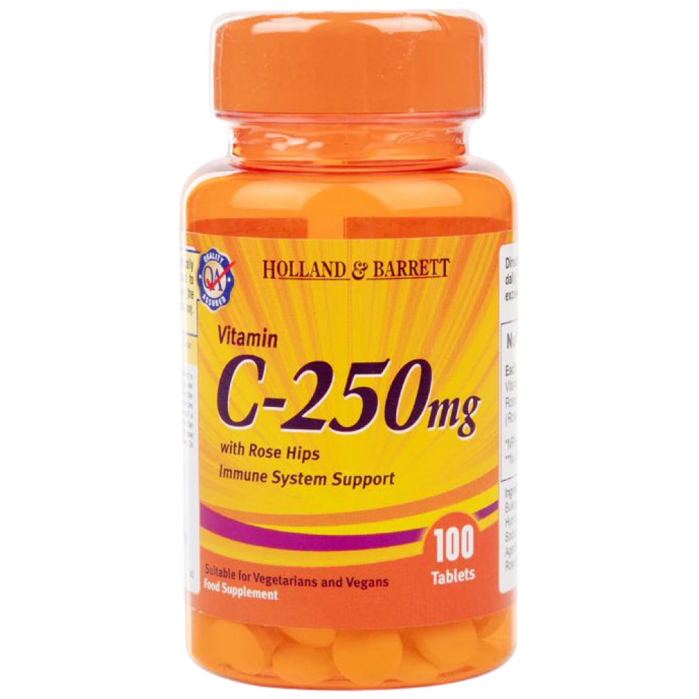 Vitamin C 250 mg | Mat rose Hüften - 100 Pëllen