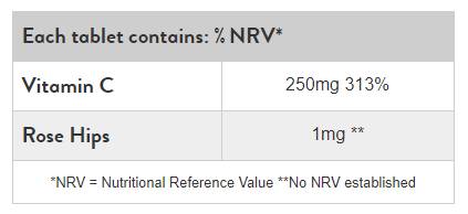 Vitamin C 250 mg | Mat rose Hüften - 100 Pëllen