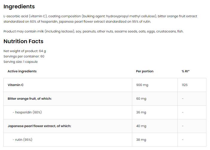 Vitamin C + hesperidin + rutin 60 tobolek