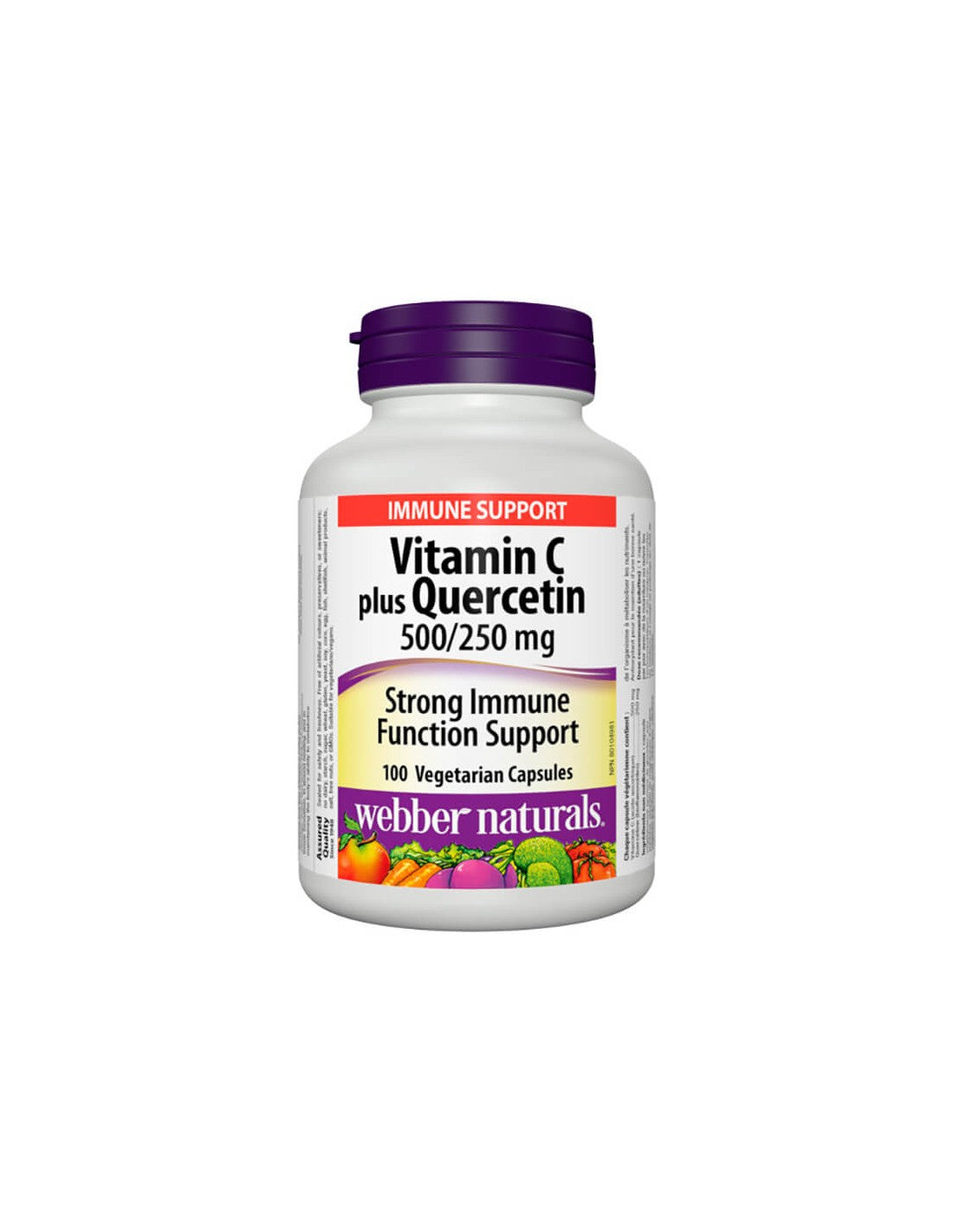 Vitamin C plus Quercetin - Vitamin C 500 mg + quercetin 250 mg, 100 capsules