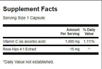 Vitamin C with Rose Hips 1000 mg - 90 capsules