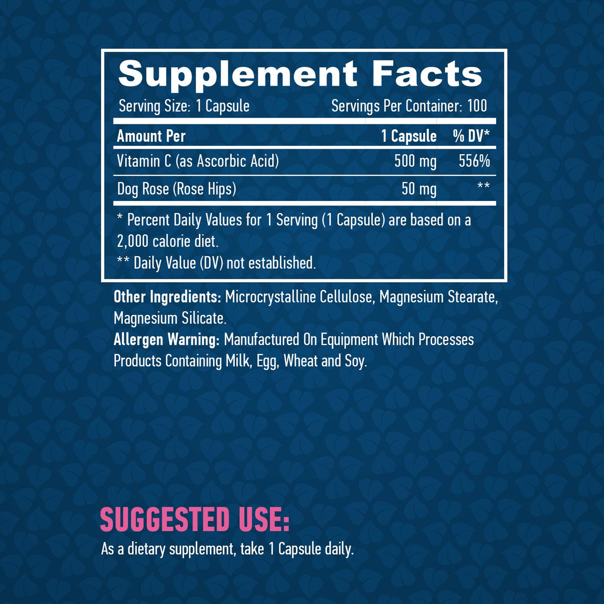 Vitamine C Vitx list Hips 500 mg / 100 vallen.