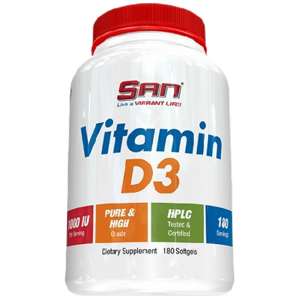 Vitamin D3 1000 IU - 180 Gel capsules