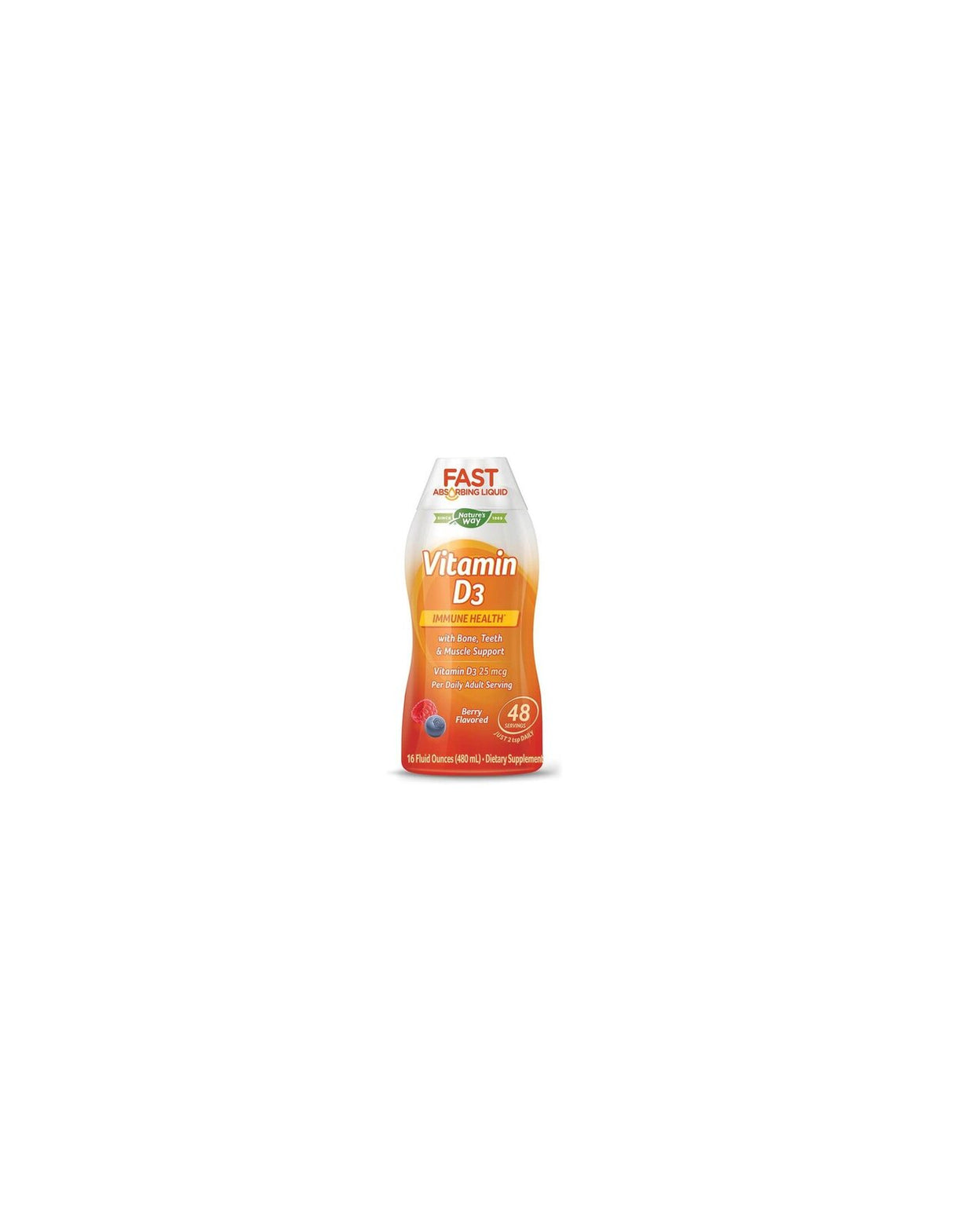 Witamina D3 szybkie wchłanianie płynów / witaminy D3 x 480 ml Nature's Way