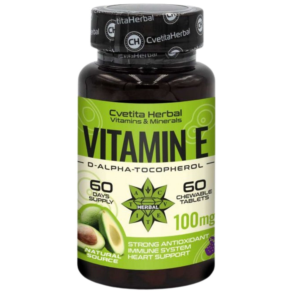 Vitamin E 100 mg - 60 Chewable Tablets
