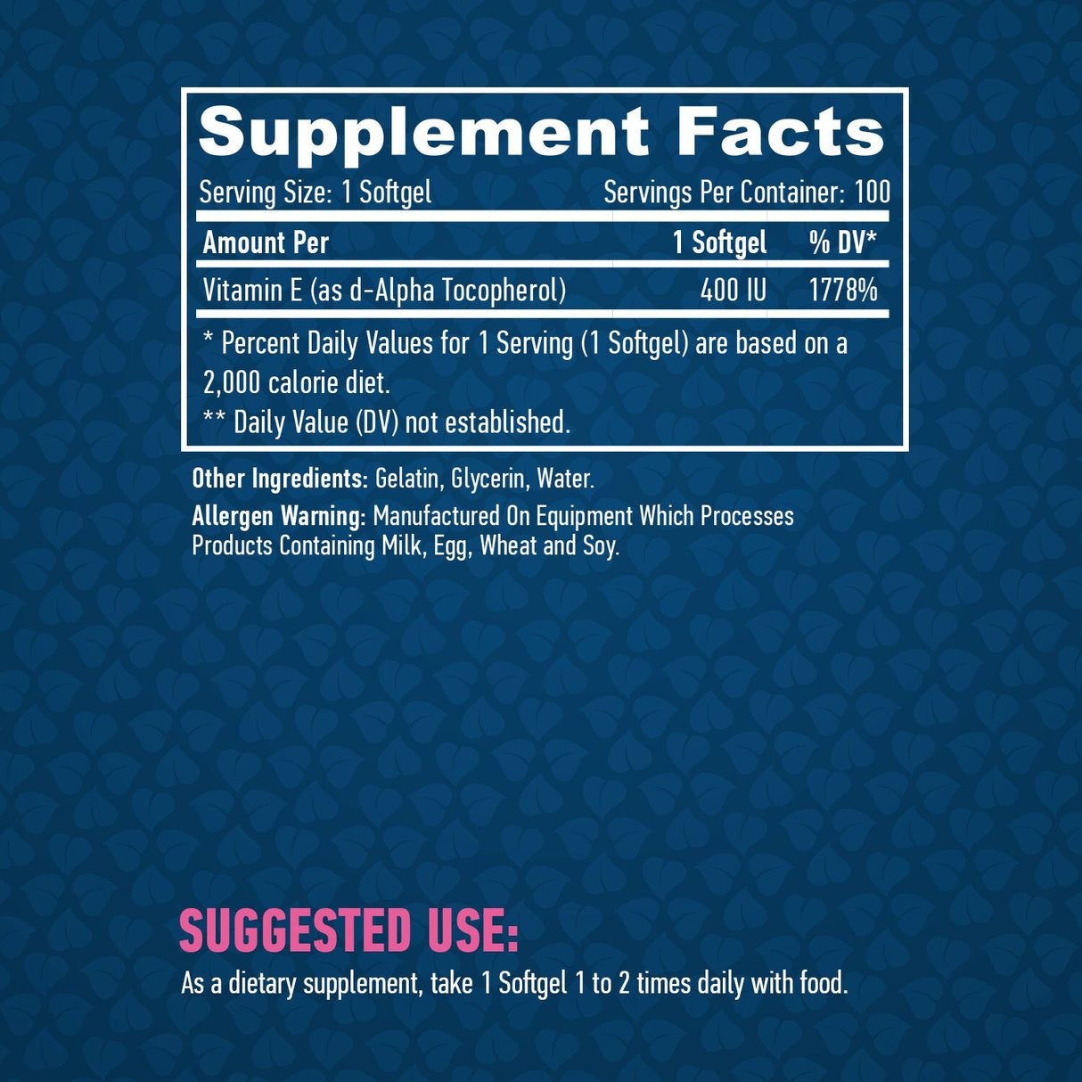 Vitamin e 400 Yu / 100 Softgelen