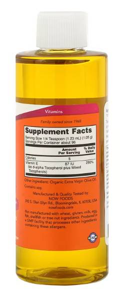 Vitamin E-Oil Líquido | Tocoferoles mixtos - 118 ml