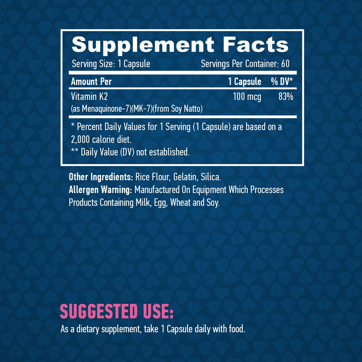 Vitamine K2-MKST 100 mg / 60 vallen