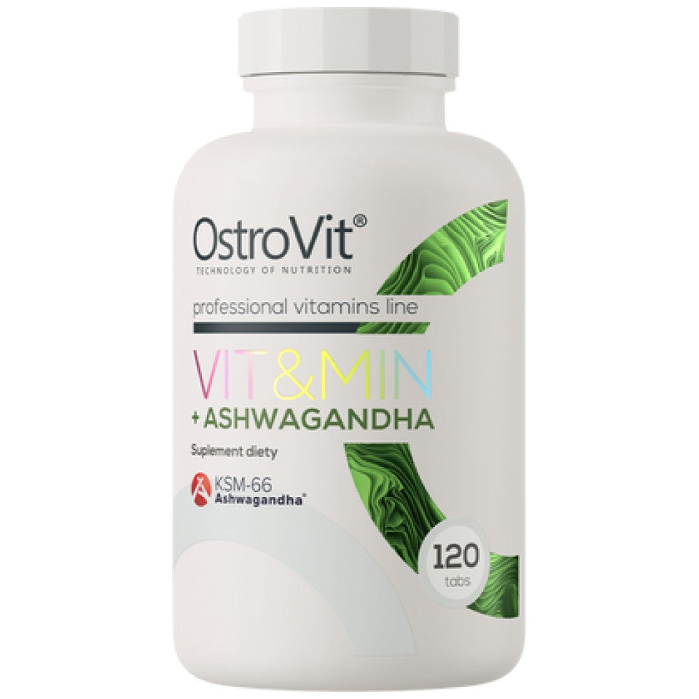 VitandMin + Ashwagandha | Multivitamin Formula + KSM-66® 120 Tablets