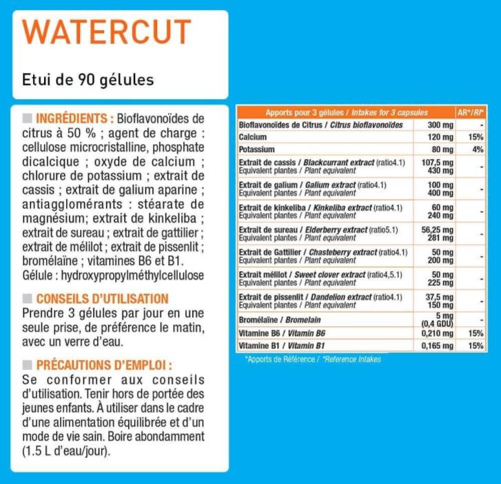 WaterCut | Water Excess Diuretic - 90 capsules