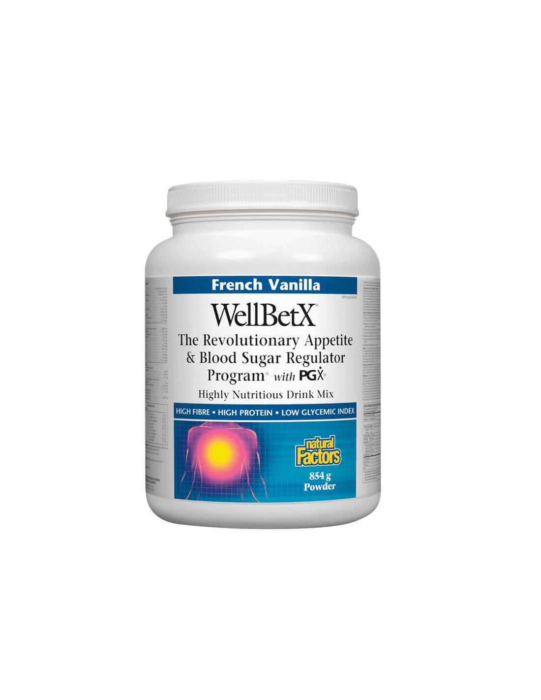 WellBetX with PGX - Appetite & Blood Sugar Control, 854g Powder, Vanilla Flavor